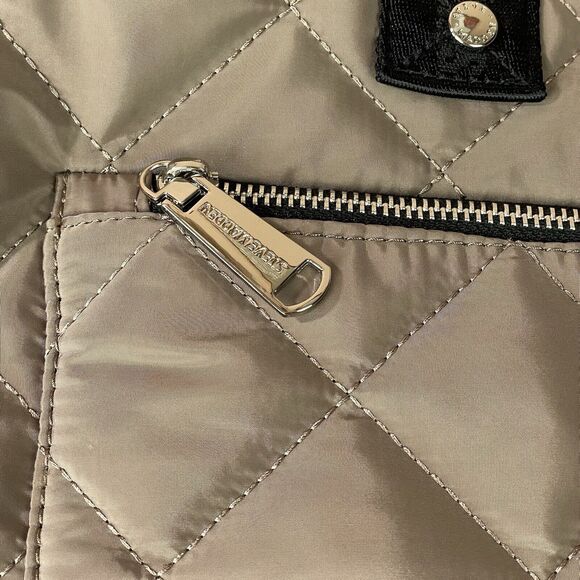 Steve Madden Bamos Quilted Duffel Bag Women's Large Taupe Weekender Tote Bag - Picture 16 of 16